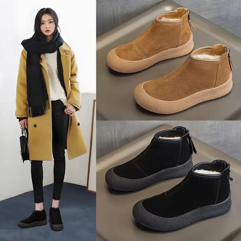 Damen Schneestiefel Echtleder warm gefüttert Winter - flohmarkt-deutschland.shop