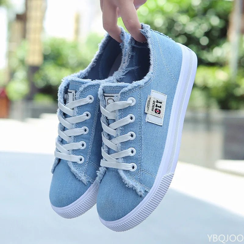 Damen Segeltuchschuhe – leichte, lässige Turnschuhe, flach & modisch - flohmarkt-deutschland.shop