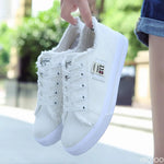 Damen Segeltuchschuhe – leichte, lässige Turnschuhe, flach & modisch - flohmarkt-deutschland.shop