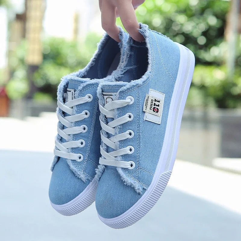 Damen Segeltuchschuhe – leichte, lässige Turnschuhe, flach & modisch - flohmarkt-deutschland.shop