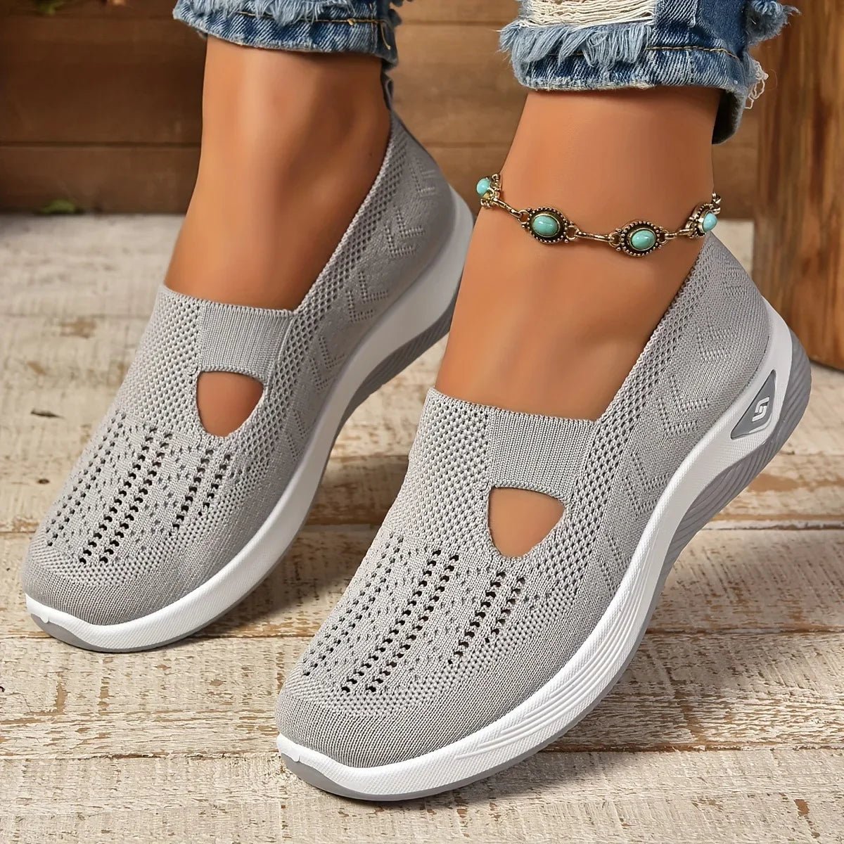 Damen Slip-on Turnschuhe – atmungsaktiv, weiche Sohle, orthopädisch & rutschfest - flohmarkt-deutschland.shop