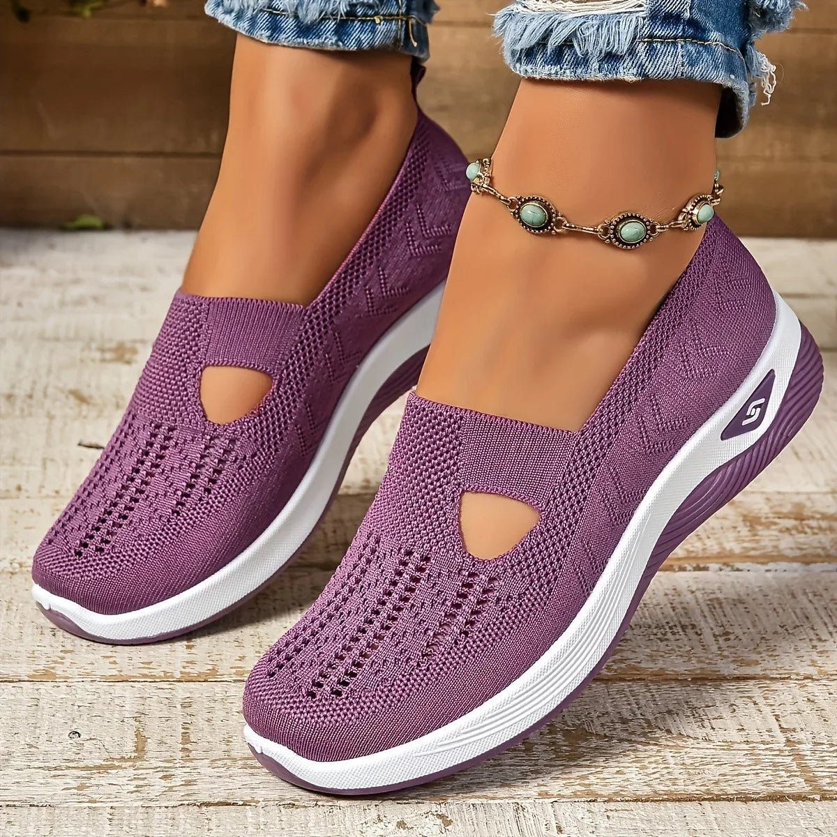 Damen Slip-on Turnschuhe – atmungsaktiv, weiche Sohle, orthopädisch & rutschfest - flohmarkt-deutschland.shop