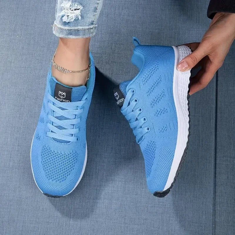 Damen Sneaker Plateau Mesh atmungsaktiv Casual Sportschuhe - flohmarkt-deutschland.shop