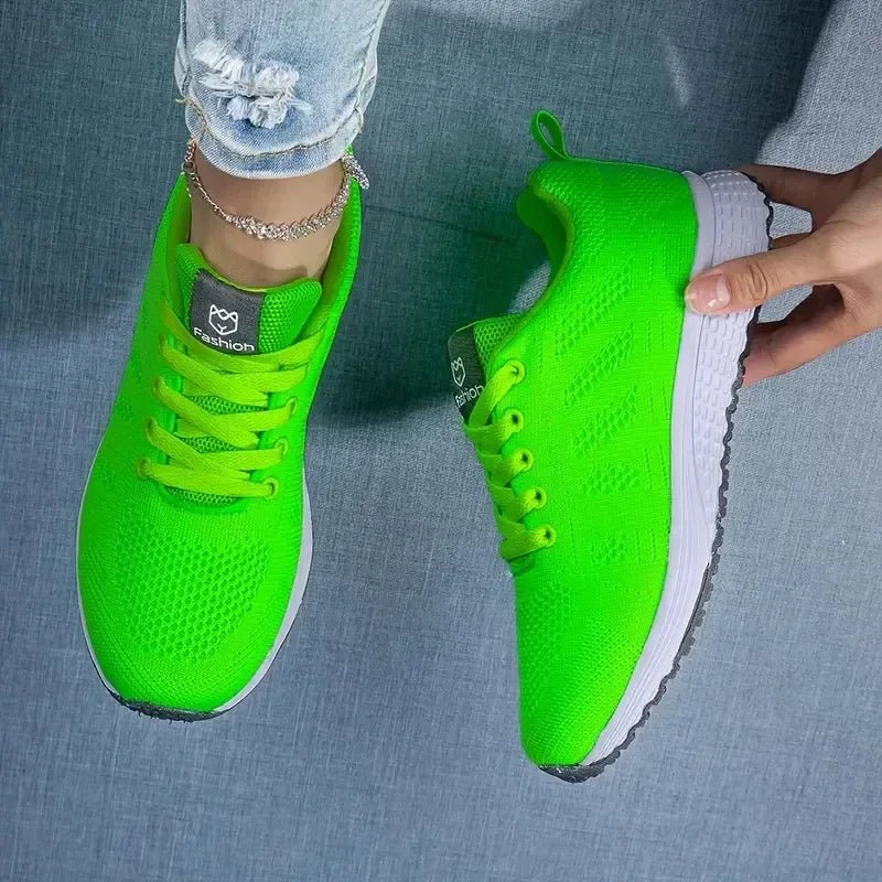 Damen Sneaker Plateau Mesh atmungsaktiv Casual Sportschuhe - flohmarkt-deutschland.shop