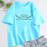 Damen T-Shirt Never Be So Clever You Forget To Be Kind Marjorie Lyrics T-Shirt Damen Baumwolle Kurzarm T-Shirts Streetwear - flohmarkt-deutschland.shop