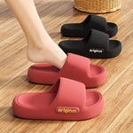 Damen Wolken-Hausschuhe – Plateau-Sandalen mit weicher Sohle & Briefdruck - flohmarkt-deutschland.shop