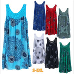 Damenbekleidung, Sommer, ärmelloses Leibchenkleid, Spitzendruck, ärmellos, große Schaukel, lockeres sexy Kleid, langer Rock, Übergröße - flohmarkt-deutschland.shop