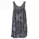 Damenbekleidung, Sommer, ärmelloses Leibchenkleid, Spitzendruck, ärmellos, große Schaukel, lockeres sexy Kleid, langer Rock, Übergröße - flohmarkt-deutschland.shop
