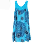 Damenbekleidung, Sommer, ärmelloses Leibchenkleid, Spitzendruck, ärmellos, große Schaukel, lockeres sexy Kleid, langer Rock, Übergröße - flohmarkt-deutschland.shop