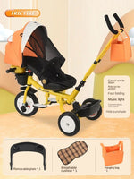Das Dreirad kann gefaltet, zurück gelehnt und sitzend werden, und das Fahrrad kann von Hand geschoben werden - flohmarkt-deutschland.shop