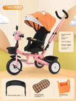 Das Dreirad kann gefaltet, zurück gelehnt und sitzend werden, und das Fahrrad kann von Hand geschoben werden - flohmarkt-deutschland.shop