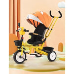Das Dreirad kann gefaltet, zurück gelehnt und sitzend werden, und das Fahrrad kann von Hand geschoben werden - flohmarkt-deutschland.shop