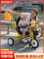 Das Dreirad kann gefaltet, zurück gelehnt und sitzend werden, und das Fahrrad kann von Hand geschoben werden - flohmarkt-deutschland.shop