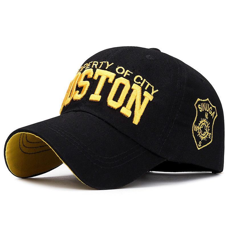 Korean Style Multi-Color Sun Baseball Cap with Embroidery