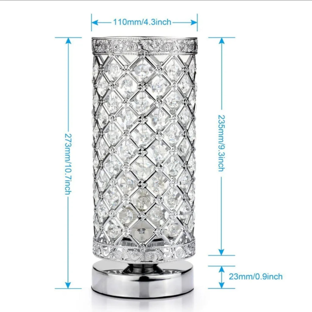 LED Modern Touch Decorative Lamp in Pink Crystal Design