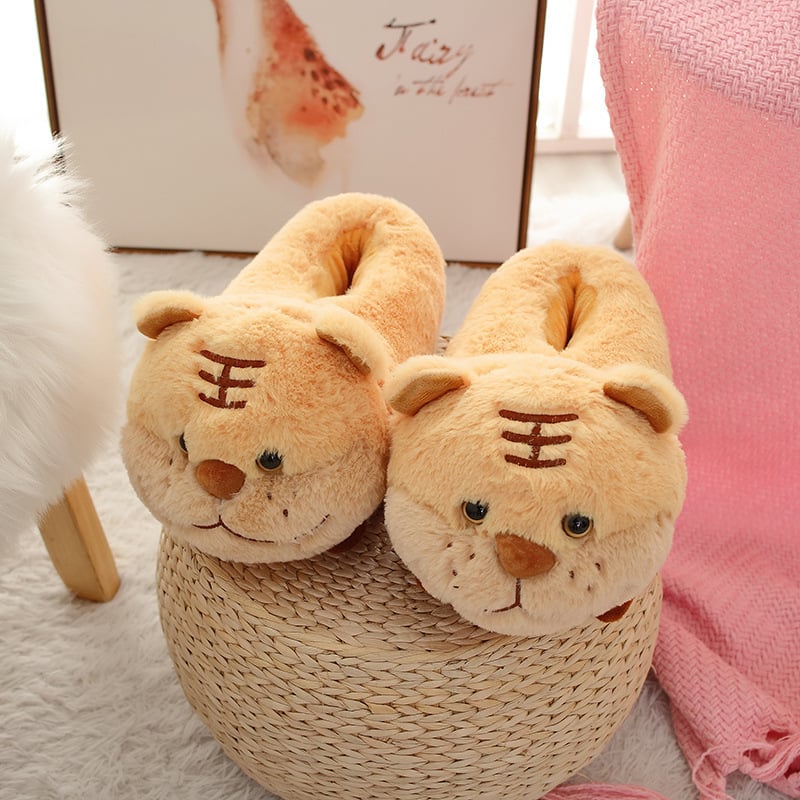 Winter Warm Plush Cotton Slippers for Students