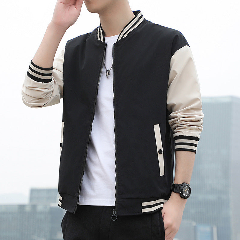 Men's Sports Casual Baseball Jacket for Spring & Autumn