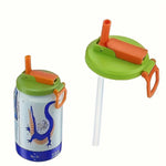 Dosendeckel wiederverwendbar mit Strohhalm für Getränke Saft Soda - flohmarkt-deutschland.shop