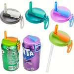 Dosendeckel wiederverwendbar mit Strohhalm für Getränke Saft Soda - flohmarkt-deutschland.shop