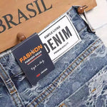 Drachen Denim Shorts Herren – Y2K Jeans, bestickt, Sommer 2025 - flohmarkt-deutschland.shop