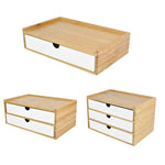 Dreamburgh Bambus Aufbewahrungsbox 1-3 Schichten - Umweltfreundliches Ordnungssystem - flohmarkt-deutschland.shop