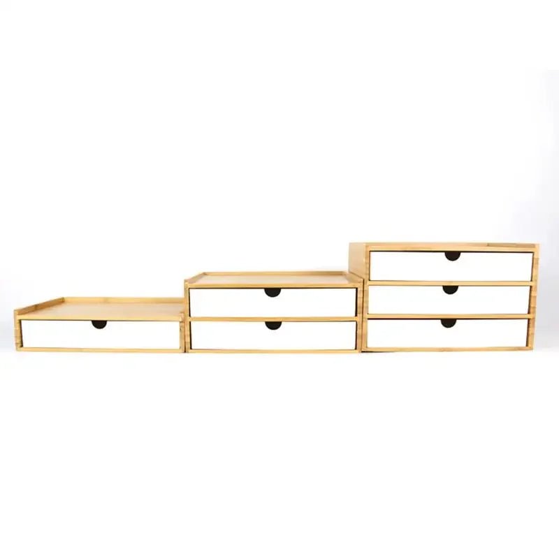 Dreamburgh Bambus Aufbewahrungsbox 1-3 Schichten - Umweltfreundliches Ordnungssystem - flohmarkt-deutschland.shop