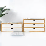 Dreamburgh Bambus Aufbewahrungsbox 1-3 Schichten - Umweltfreundliches Ordnungssystem - flohmarkt-deutschland.shop