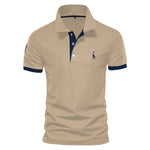 Dropshipping Polo Giraffe Shirt Men Quality Embroidery Summer Short Sleeve Polo Casual Business Social Mens Polos BR Size - flohmarkt-deutschland.shop