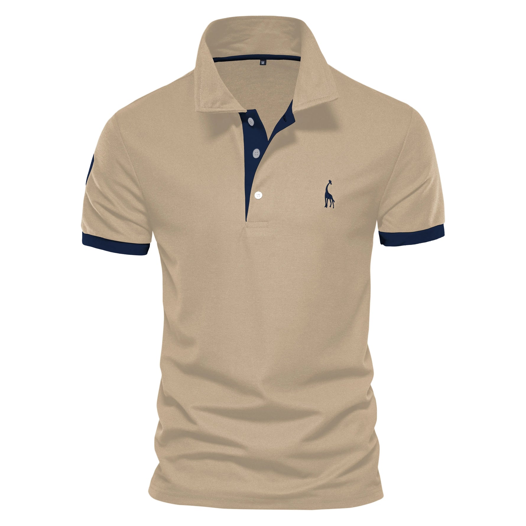 Dropshipping Polo Giraffe Shirt Men Quality Embroidery Summer Short Sleeve Polo Casual Business Social Mens Polos BR Size - flohmarkt-deutschland.shop