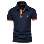 Dropshipping Polo Giraffe Shirt Men Quality Embroidery Summer Short Sleeve Polo Casual Business Social Mens Polos BR Size - flohmarkt-deutschland.shop
