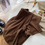 Dünne/Dicke Winter Gefüttert Breite Bein Hosen CasualThicken Warme Baggy Jogginghose Frauen HighWaist Koreanische Lamm Flusen Gerade Pantalones - flohmarkt-deutschland.shop