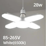 E27 Fan Shape Foldable 28W LED Bulb AC220V/110V Deformation for Home Ceiling Lights Warehouse and Garage White Light 6500K Bulb - flohmarkt-deutschland.shop
