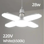 E27 Fan Shape Foldable 28W LED Bulb AC220V/110V Deformation for Home Ceiling Lights Warehouse and Garage White Light 6500K Bulb - flohmarkt-deutschland.shop