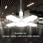 E27 Fan Shape Foldable 28W LED Bulb AC220V/110V Deformation for Home Ceiling Lights Warehouse and Garage White Light 6500K Bulb - flohmarkt-deutschland.shop