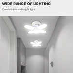 E27 Fan Shape Foldable 28W LED Bulb AC220V/110V Deformation for Home Ceiling Lights Warehouse and Garage White Light 6500K Bulb - flohmarkt-deutschland.shop