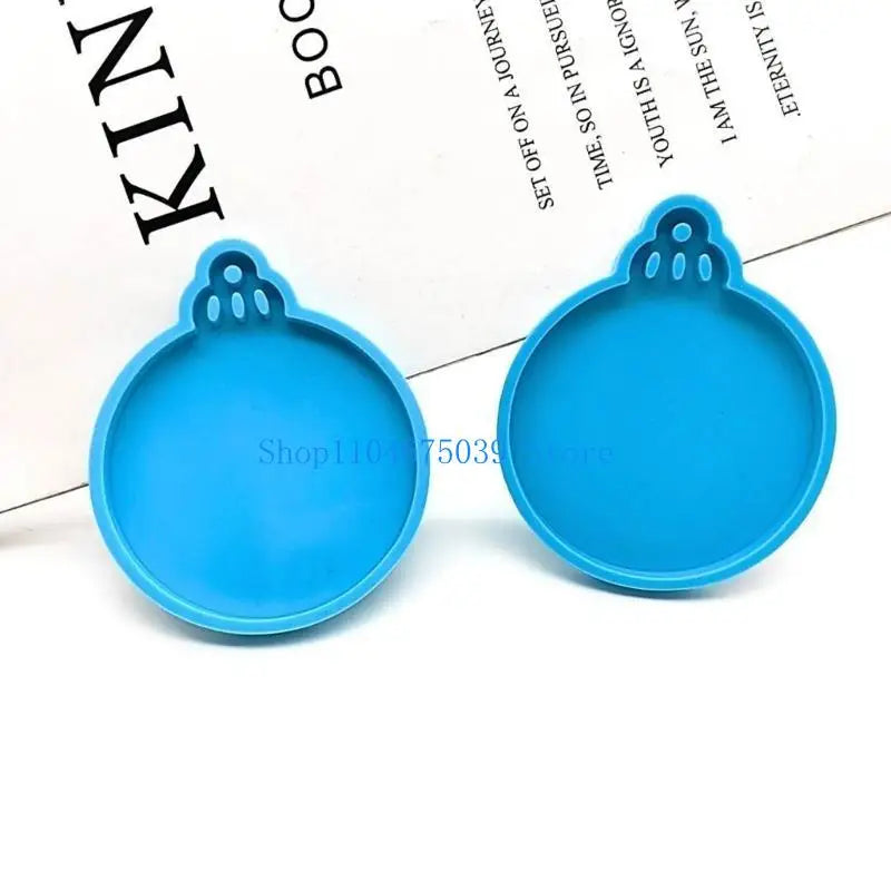 5asd Beautiful Resin Mould Crystal Ornaments Makiing Mold Christmas Round Silicone Mold Handy Blank Mold for Artistic Creator