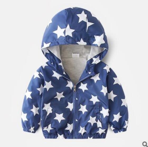 Boys' Casual Hooded Windbreaker Jacket for Spring/Fall