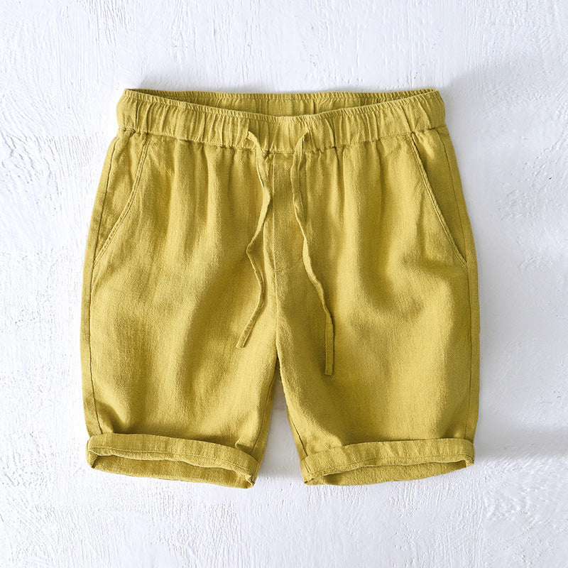 Men's Casual Loose Cotton Linen Shorts for Summer