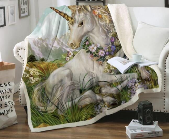 Unicorn Blanket for Napping and Relaxation