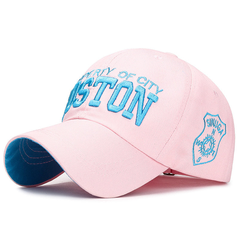 Korean Style Multi-Color Sun Baseball Cap with Embroidery