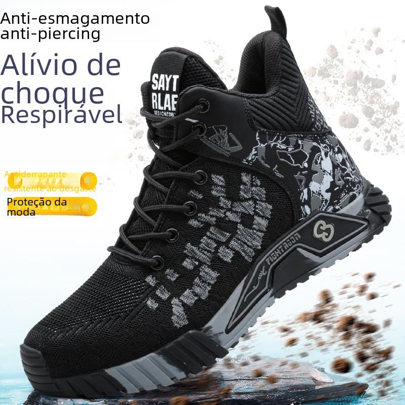 Lightweight Breathable Safety Shoes with Steel Toe