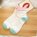 Striped Two-Line Mid-Calf Socks