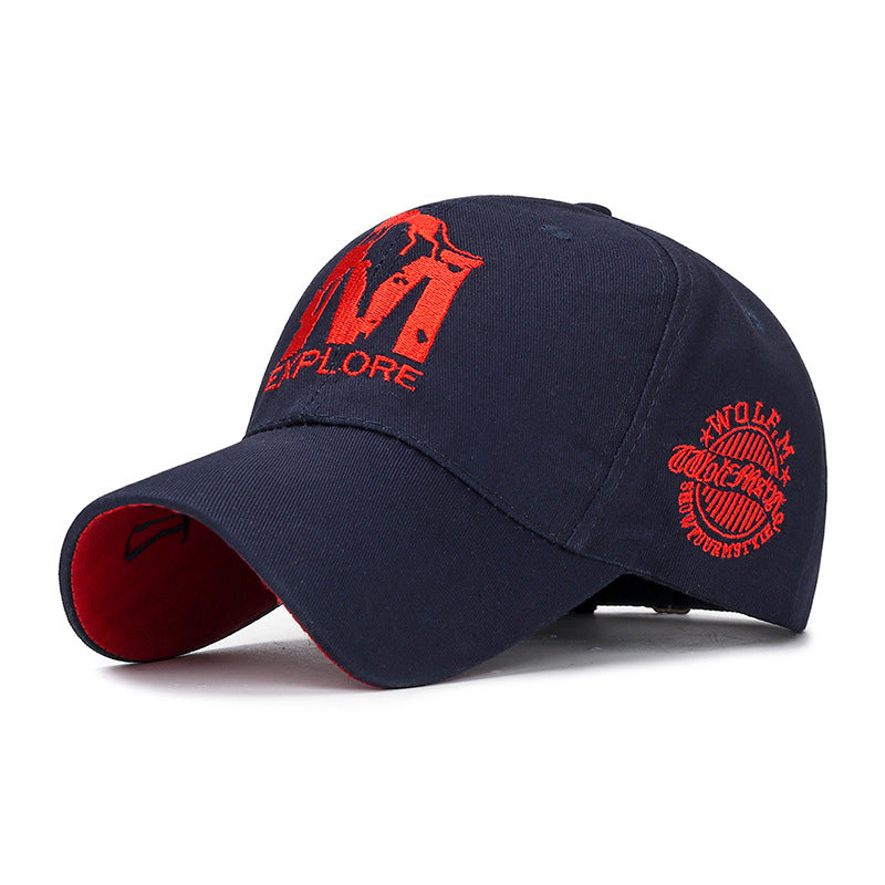 Korean Style Embroidered M Baseball Cap for Spring