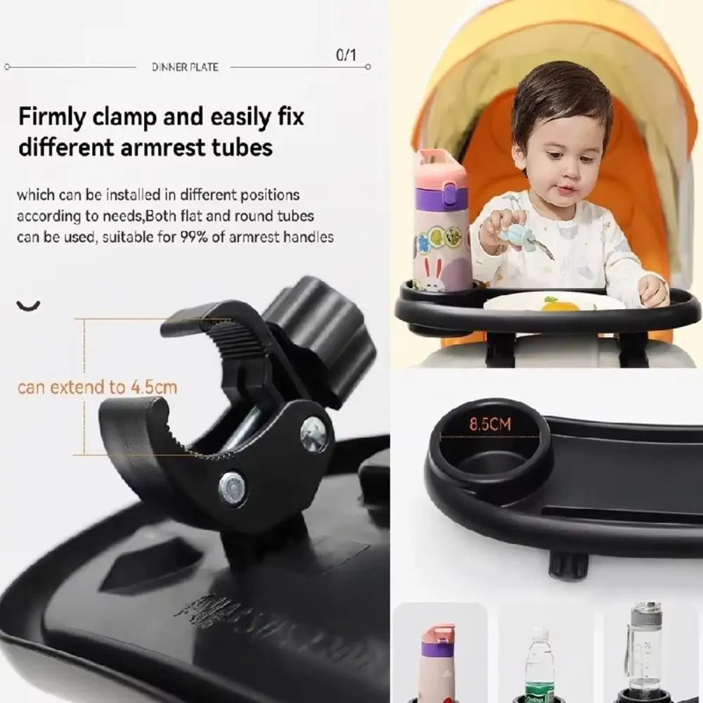 Antislip Stroller Cup Holder Practical Detachable Universal Stroller Tray Handy Convenient Stroller Accessories Baby Stroller