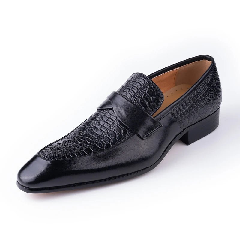 Echtes Leder Schuhe für Männer Kleid Britische Business Party Slip auf Schwarz Punkt Zehe Mode Lässig Formale Anzug Handgemachte Männer Schuhe - flohmarkt-deutschland.shop