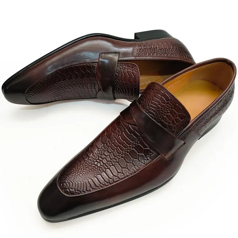 Echtes Leder Schuhe für Männer Kleid Britische Business Party Slip auf Schwarz Punkt Zehe Mode Lässig Formale Anzug Handgemachte Männer Schuhe - flohmarkt-deutschland.shop