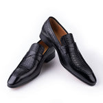 Echtes Leder Schuhe für Männer Kleid Britische Business Party Slip auf Schwarz Punkt Zehe Mode Lässig Formale Anzug Handgemachte Männer Schuhe - flohmarkt-deutschland.shop