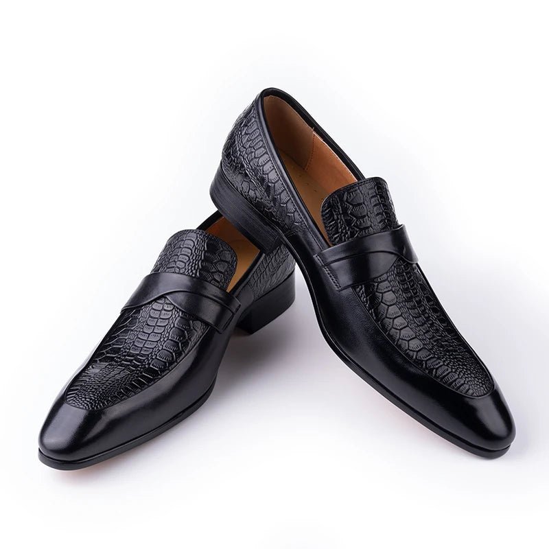 Echtes Leder Schuhe für Männer Kleid Britische Business Party Slip auf Schwarz Punkt Zehe Mode Lässig Formale Anzug Handgemachte Männer Schuhe - flohmarkt-deutschland.shop