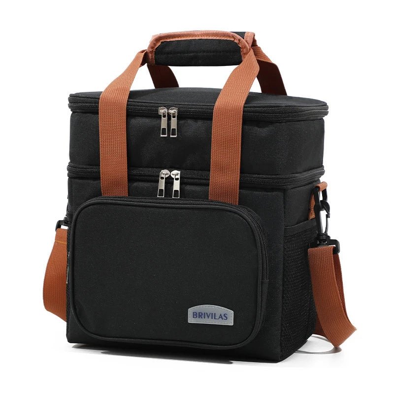 EcoLunch Doppelschichtige Lunch-Tasche Tragbare Isolierte Kühltasche - Große Kapazität - flohmarkt-deutschland.shop