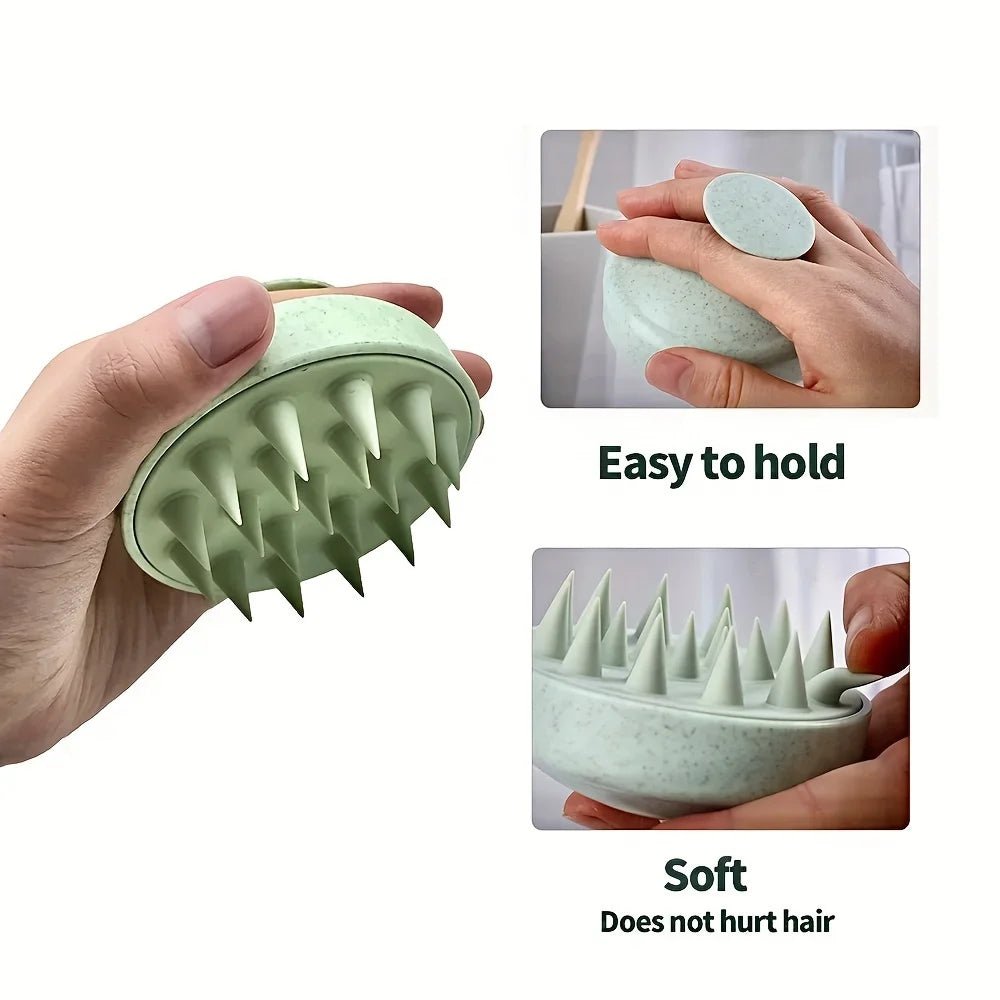 EcoWeizen Silikon Shampoo Bürste - Sanfte Kopfhautmassage Beim Duschen Für Effektive Haarwäsche Zu Hause - flohmarkt-deutschland.shop